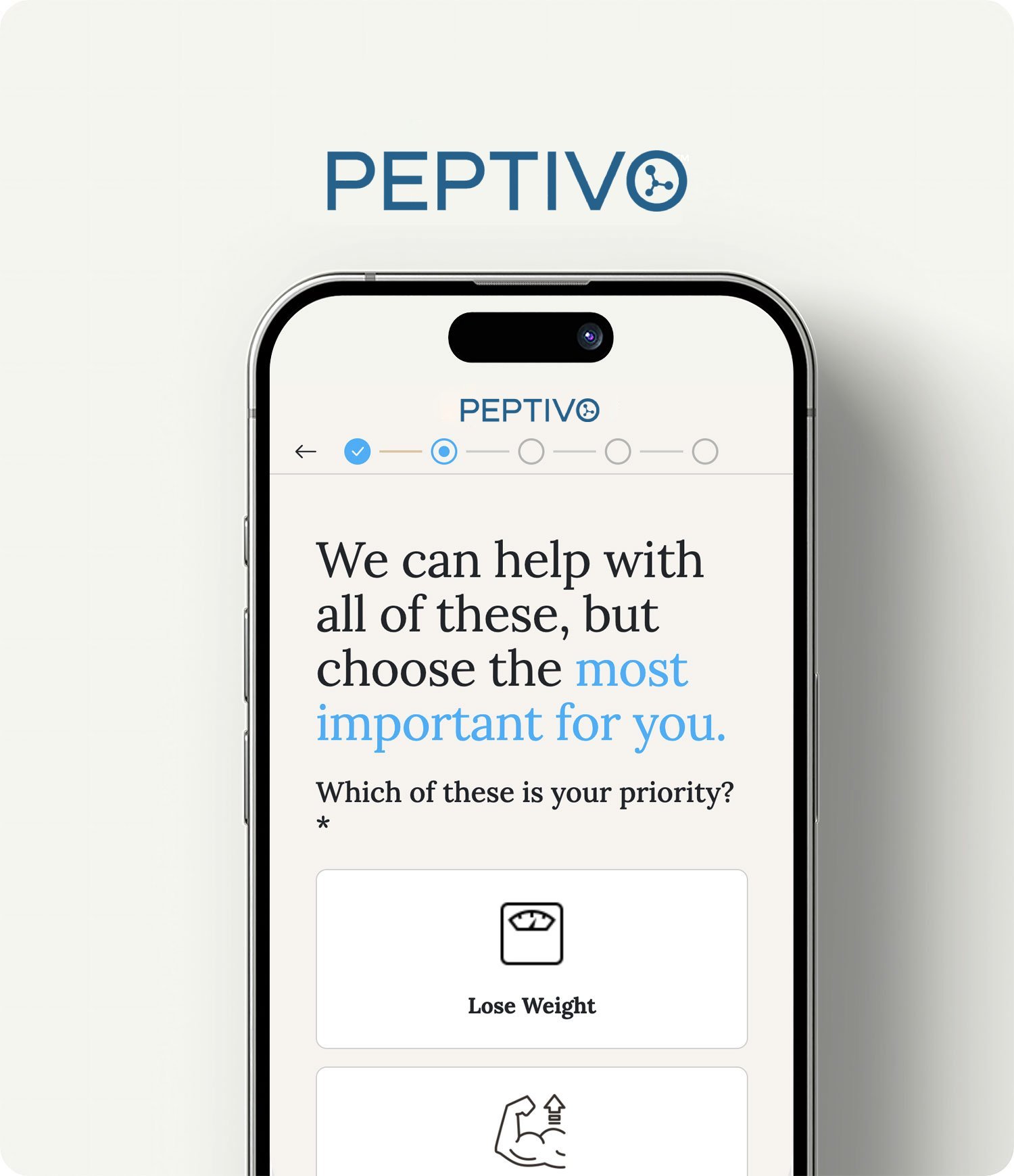 Phone with app screen